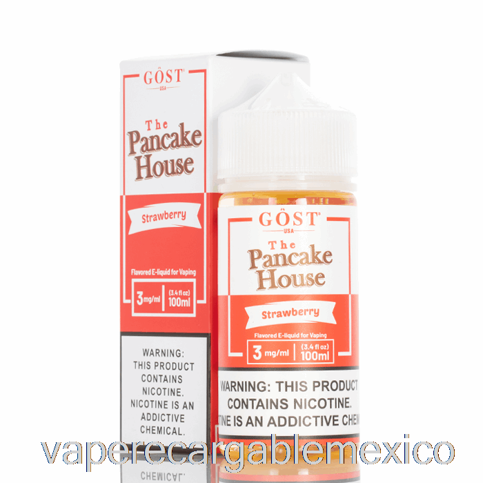 Vape Recargable Fresa - The Pancake House - Gost Vapor - 100ml 3mg